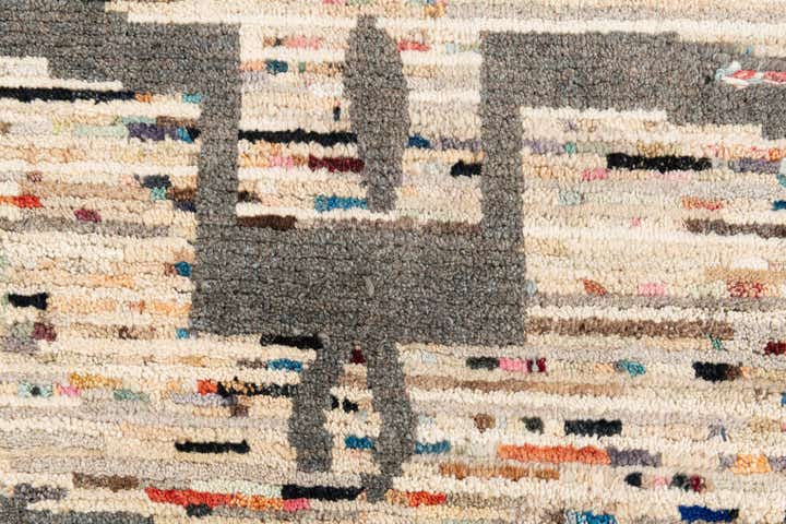 2' 9 x 10' Hand Knotted Moroccan Wool Runner Rug
