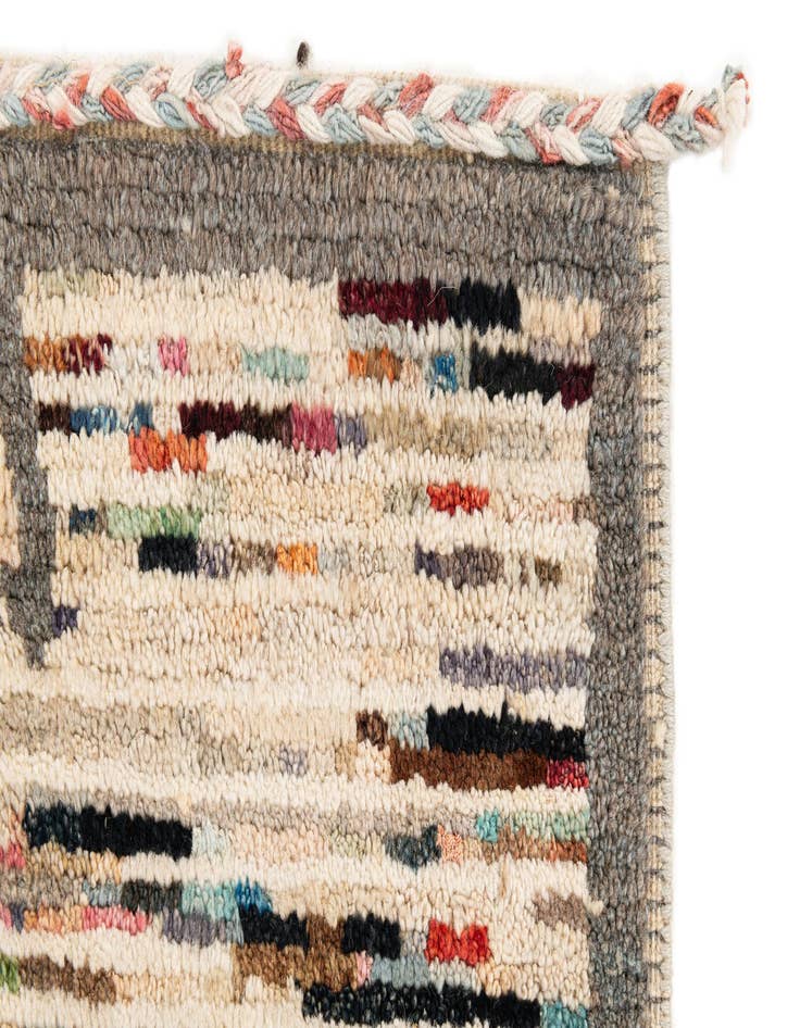 Detail image of 2' 9 x 10'  Hand Knotted Moroccan Wool Runner Rug