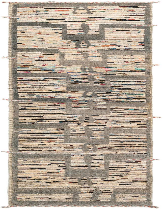 Detail image of 2' 9 x 10' Hand Knotted Moroccan Wool Runner Rug