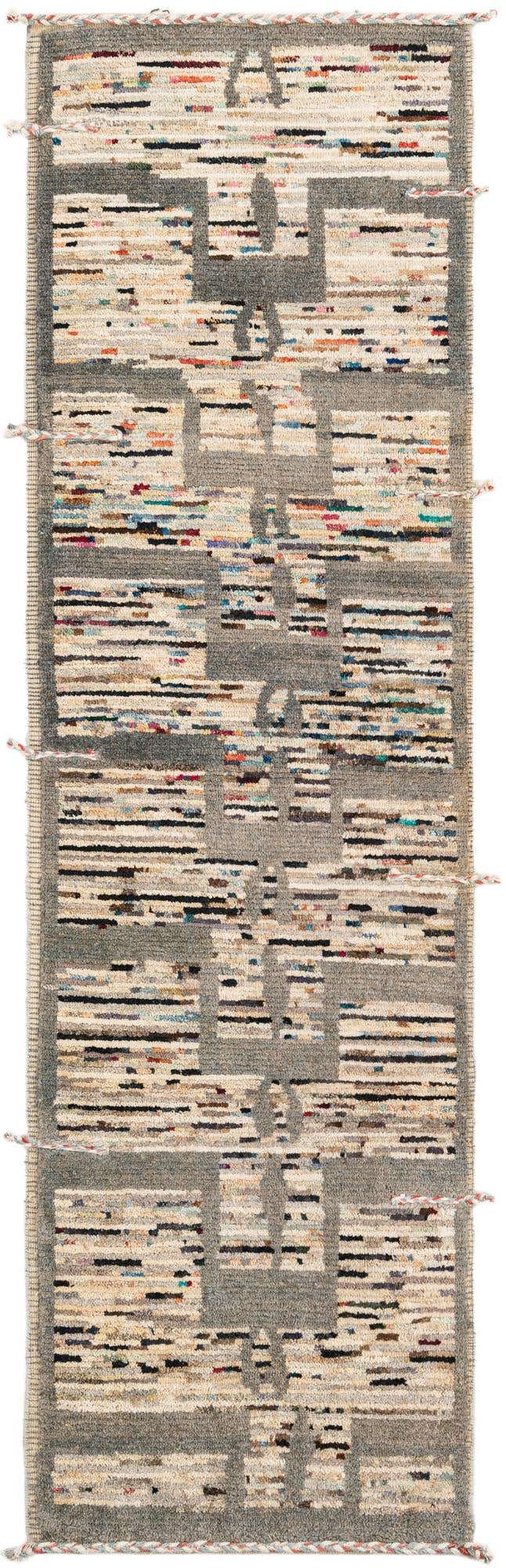 2' 9 x 10' Hand Knotted Moroccan Wool Runner Rug