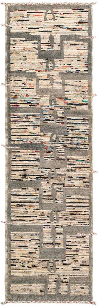 2' 9 x 10' Hand Knotted Moroccan Wool Runner Rug