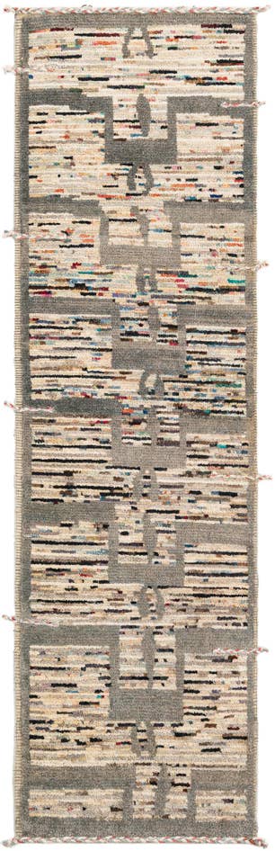 Detail image of 2' 9 x 10' Hand Knotted Moroccan Wool Runner Rug
