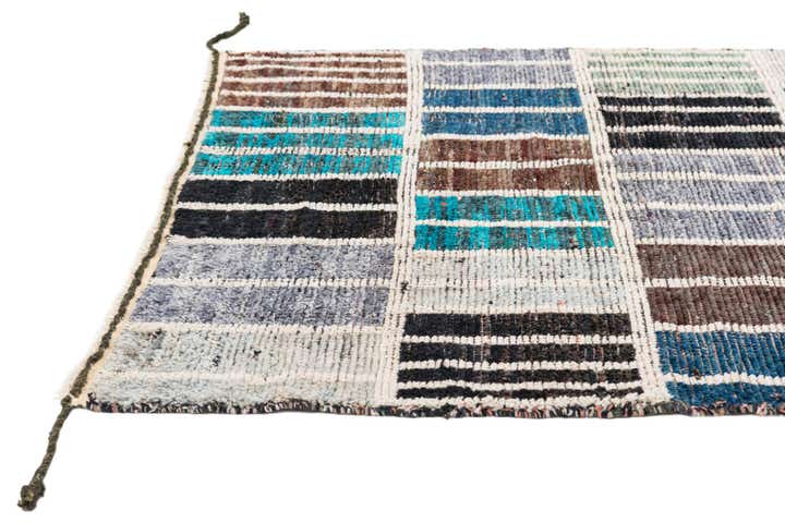 4' 1 x 11' 10 Hand Knotted Moroccan Wool Runner Rug