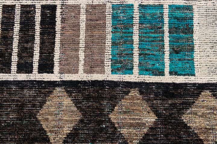 4' 1 x 11' 10 Hand Knotted Moroccan Wool Runner Rug