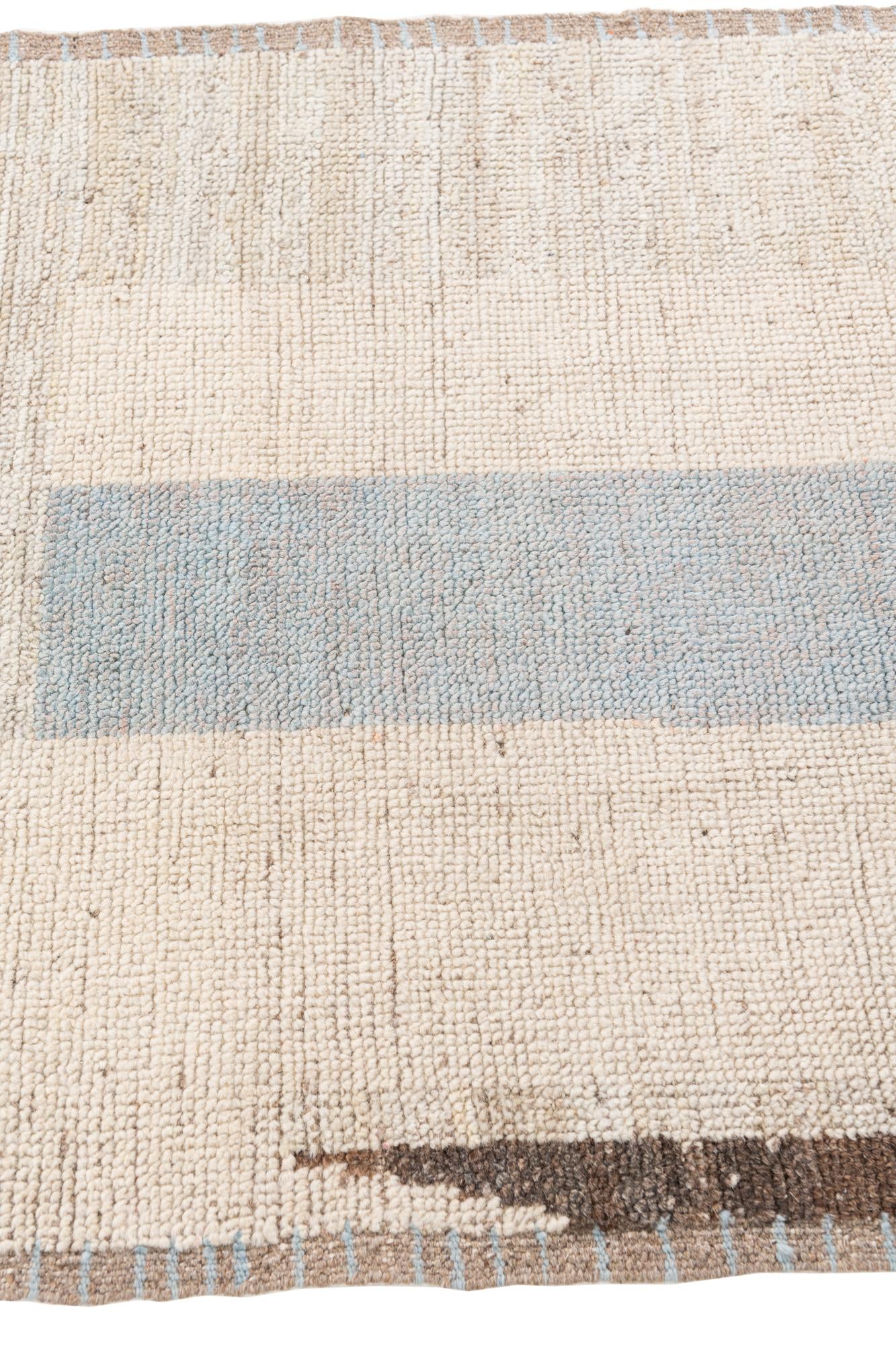 3' 3 x 10' 2 Hand Knotted Moroccan Wool Runner Rug