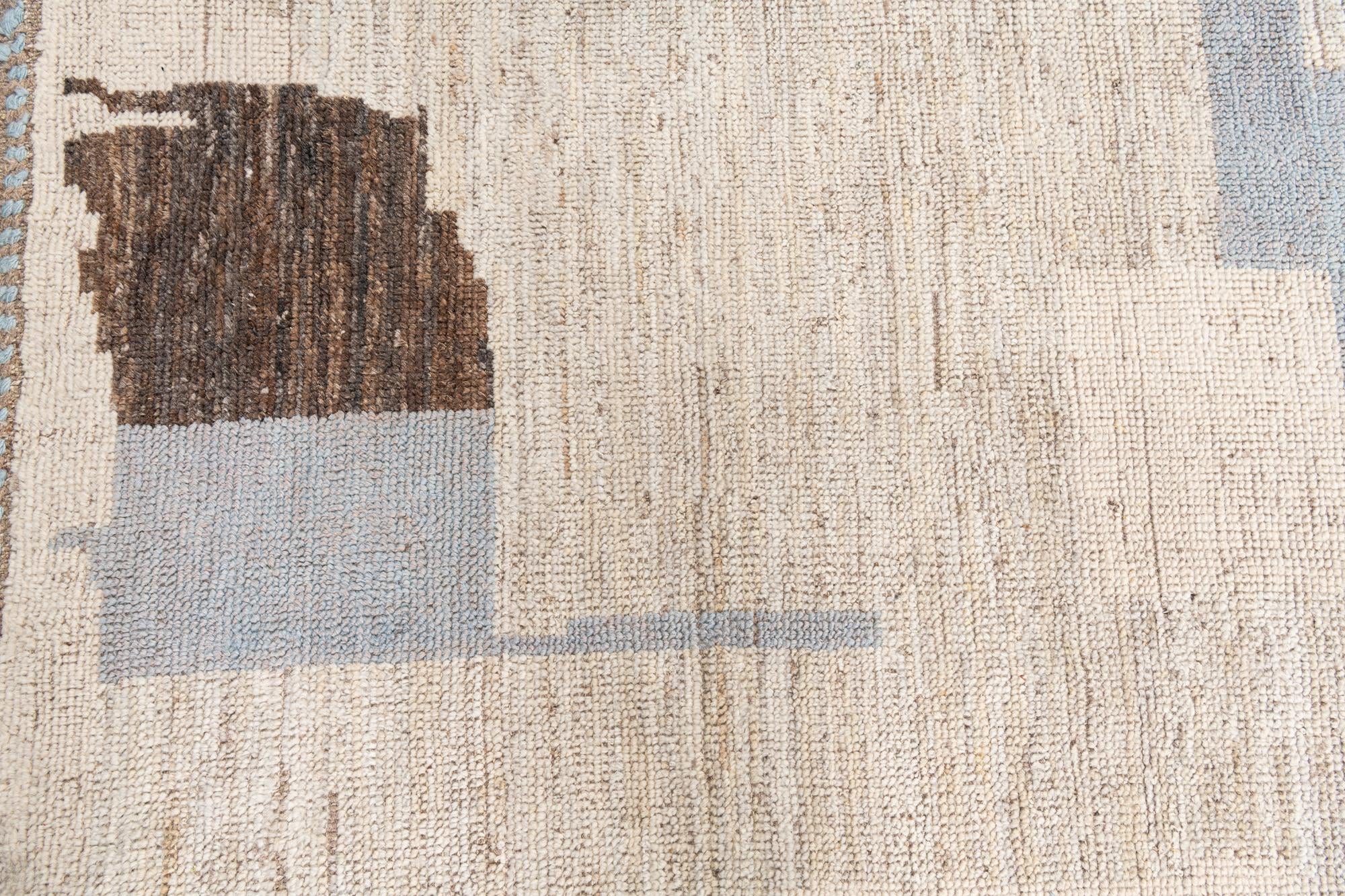 3' 3 x 10' 2 Hand Knotted Moroccan Wool Runner Rug