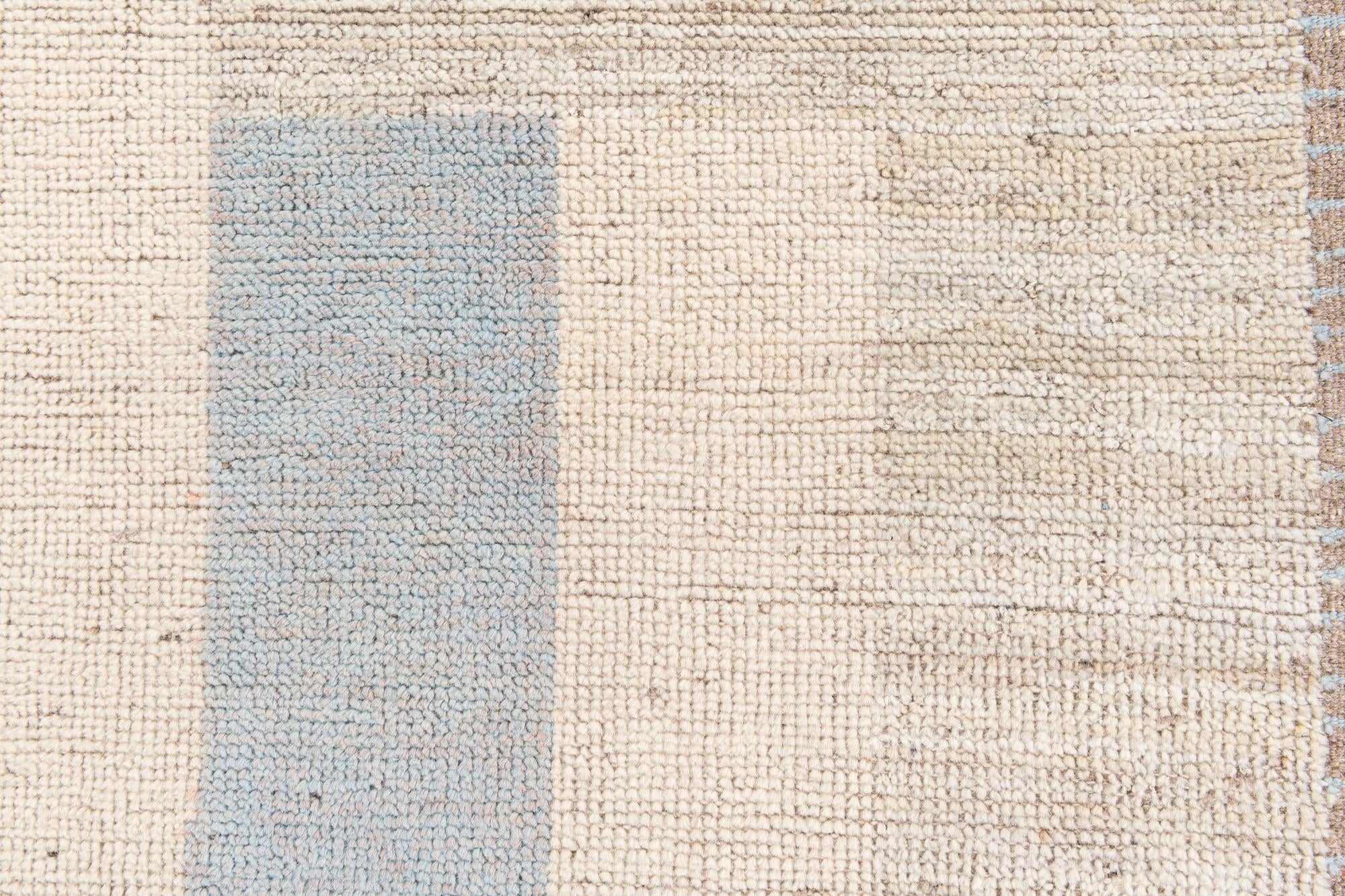 3' 3 x 10' 2 Hand Knotted Moroccan Wool Runner Rug