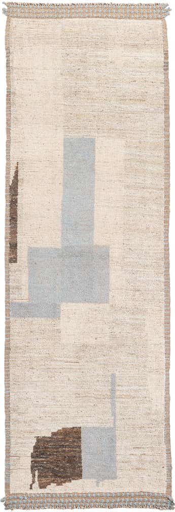 3' 3 x 10' 2 Hand Knotted Moroccan Wool Runner Rug