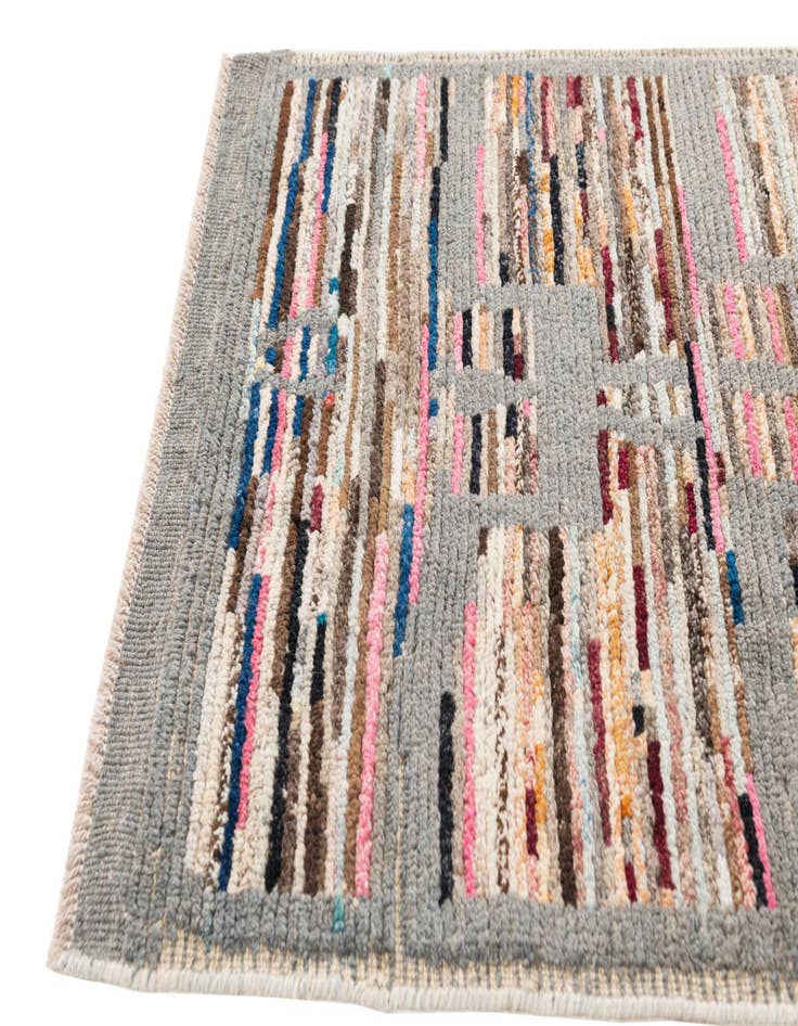 Detail image of 3' x 8' 4 Hand Knotted Moroccan Wool Runner Rug