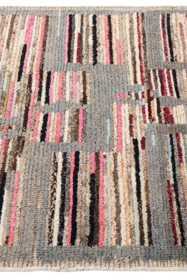 Detail image of 3' x 8' 4 Hand Knotted Moroccan Wool Runner Rug