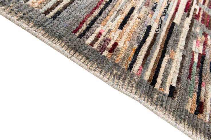 Detail image of 3' x 8' 4 Hand Knotted Moroccan Wool Runner Rug