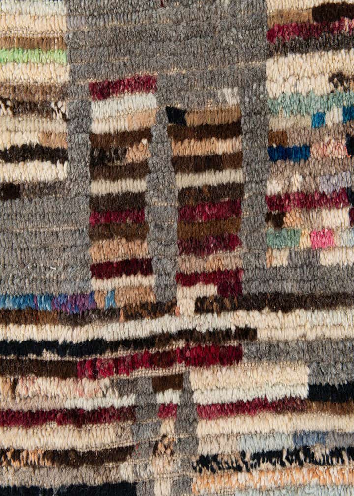 3' x 8' 4 Hand Knotted Moroccan Wool Runner Rug