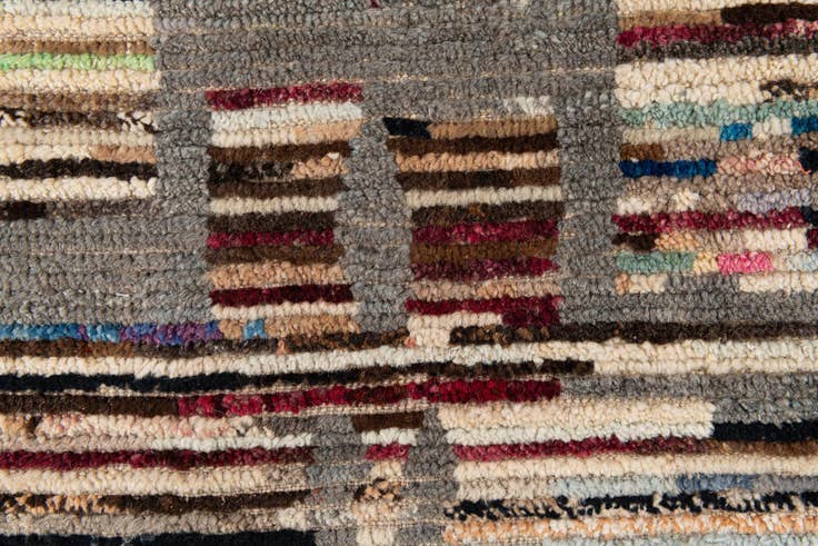 Detail image of 3' x 8' 4 Hand Knotted Moroccan Wool Runner Rug