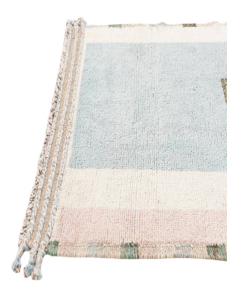 Detail image of 3' 2 x 9' 2 Hand Knotted Moroccan Wool Runner Rug