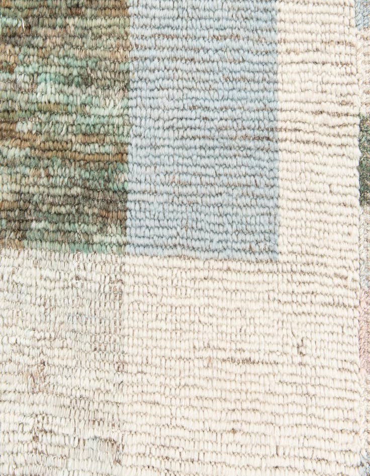 Detail image of 3' 2 x 9' 2  Hand Knotted Moroccan Wool Runner Rug