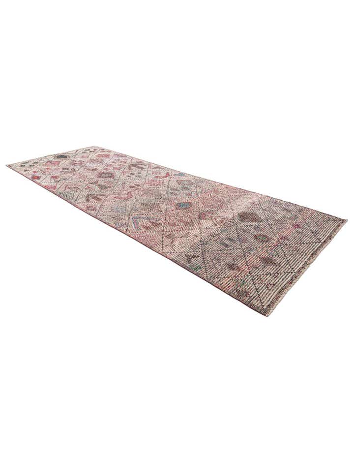 5' x 15' 3 Hand Knotted Moroccan Wool Runner Rug
