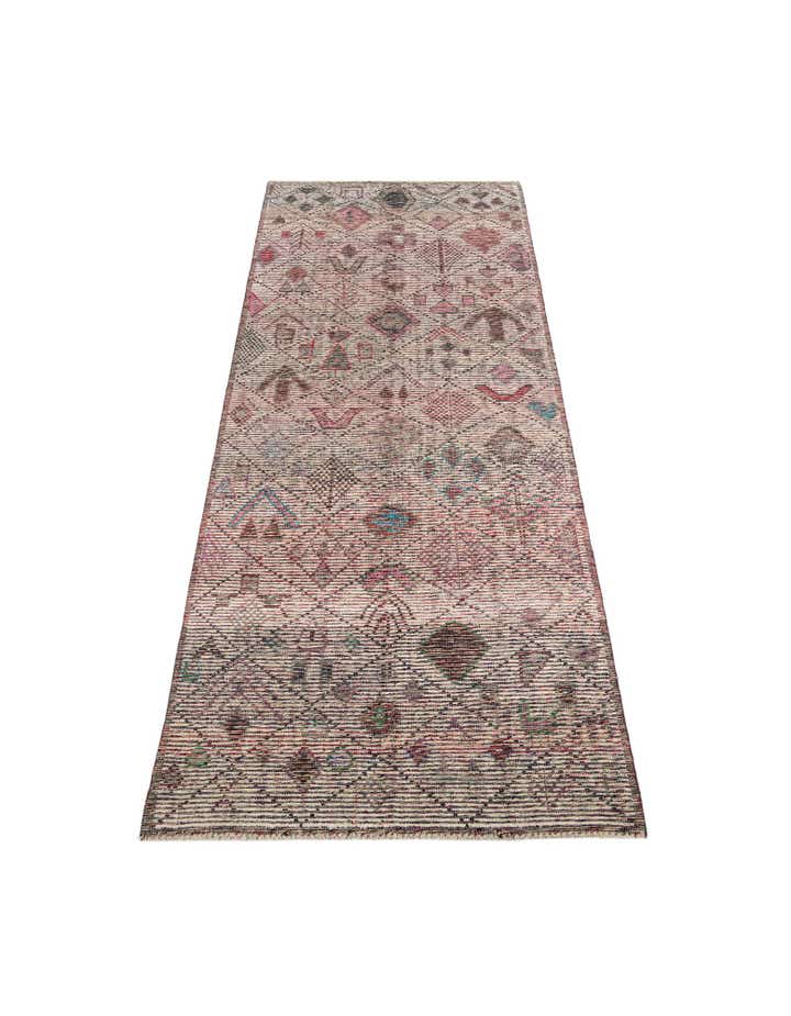5' x 15' 3 Hand Knotted Moroccan Wool Runner Rug