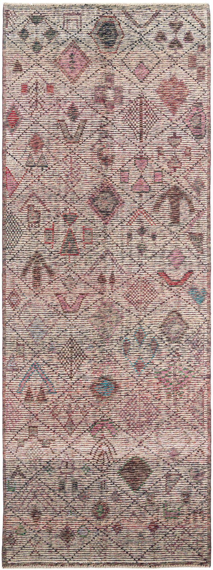 5' x 15' 3 Hand Knotted Moroccan Wool Runner Rug