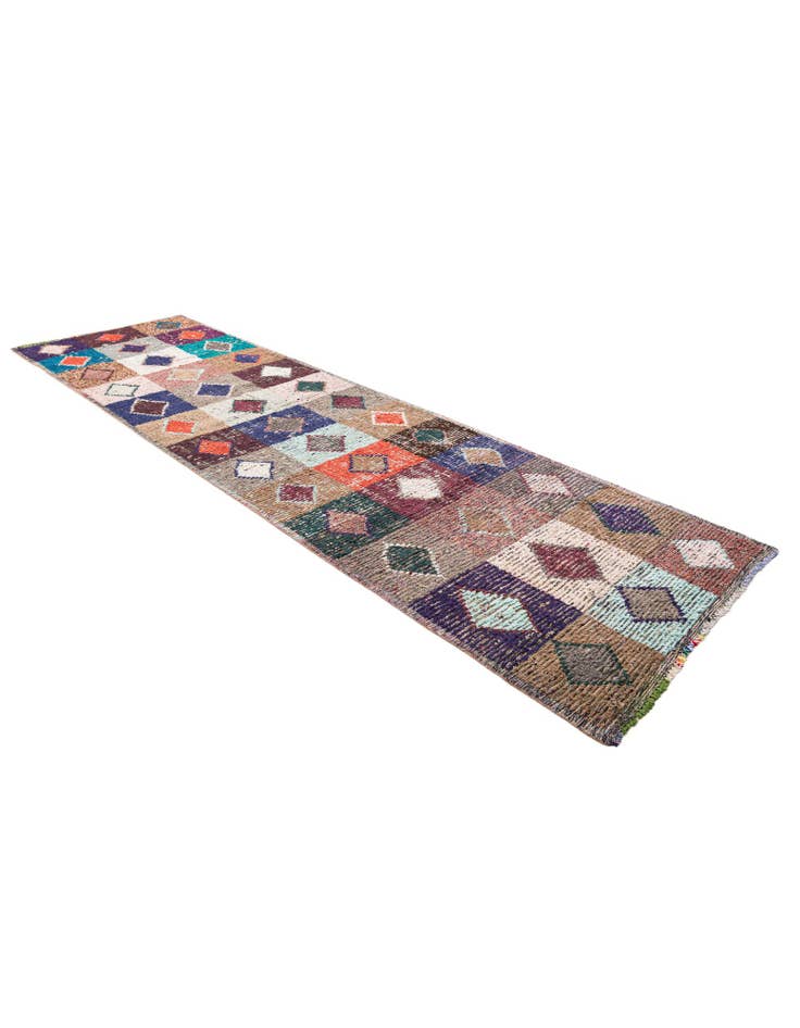 Detail image of 4' 4 x 15' 3  Hand Knotted Moroccan Wool Runner Rug