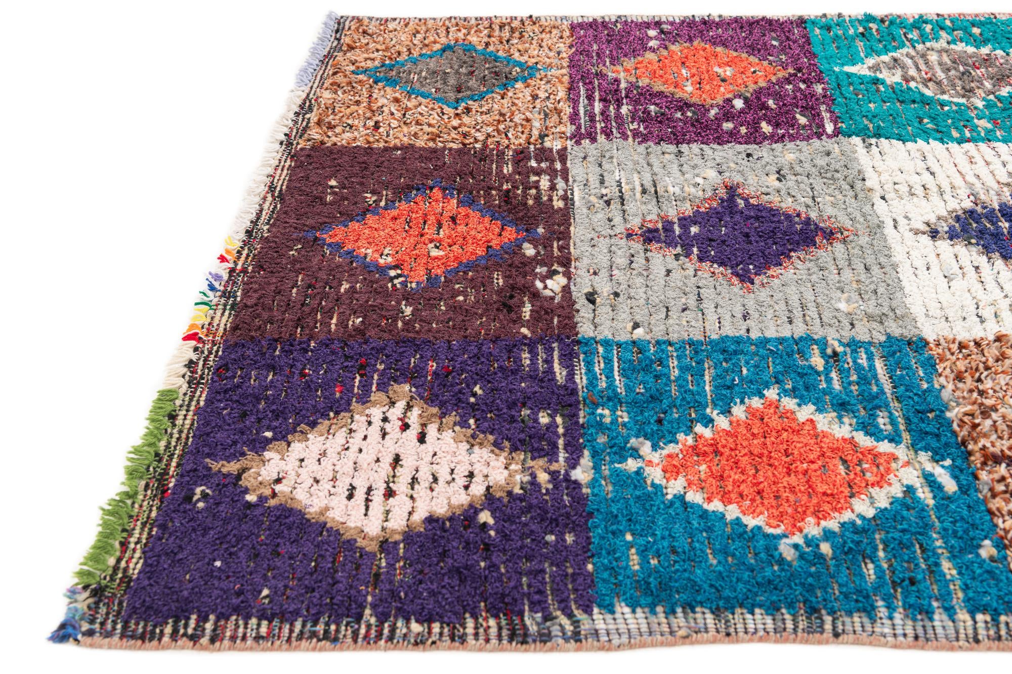 4' 4 x 15' 3 Hand Knotted Moroccan Wool Runner Rug