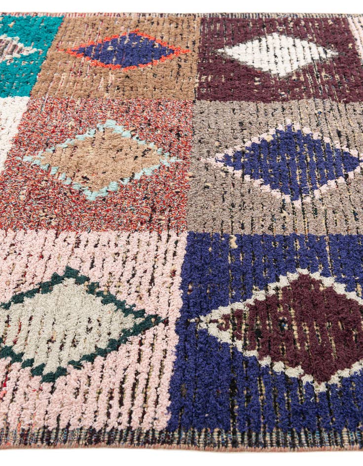 Detail image of 4' 4 x 15' 3  Hand Knotted Moroccan Wool Runner Rug