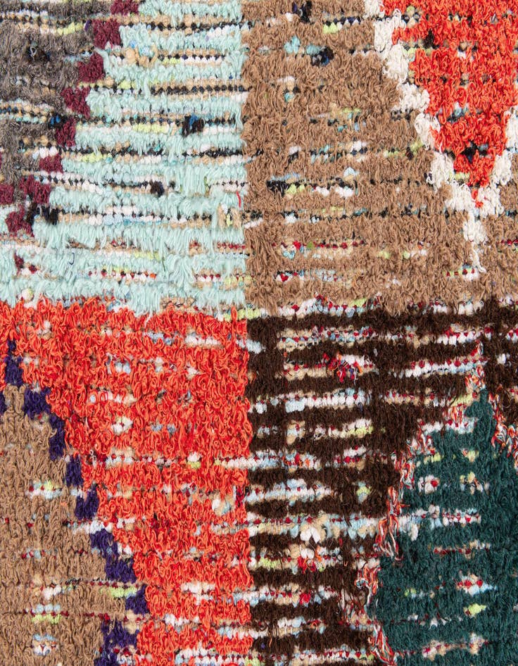 Detail image of 4' 4 x 15' 3  Hand Knotted Moroccan Wool Runner Rug