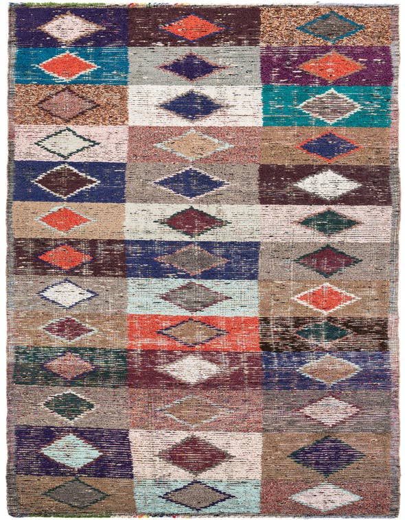 Detail image of 4' 4 x 15' 3 Hand Knotted Moroccan Wool Runner Rug