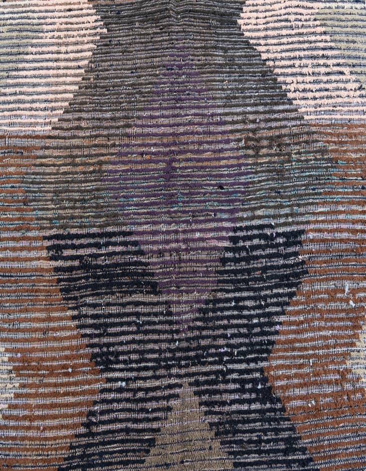 Detail image of 6' 4 x 10' 5  Hand Knotted Moroccan Wool Runner Rug