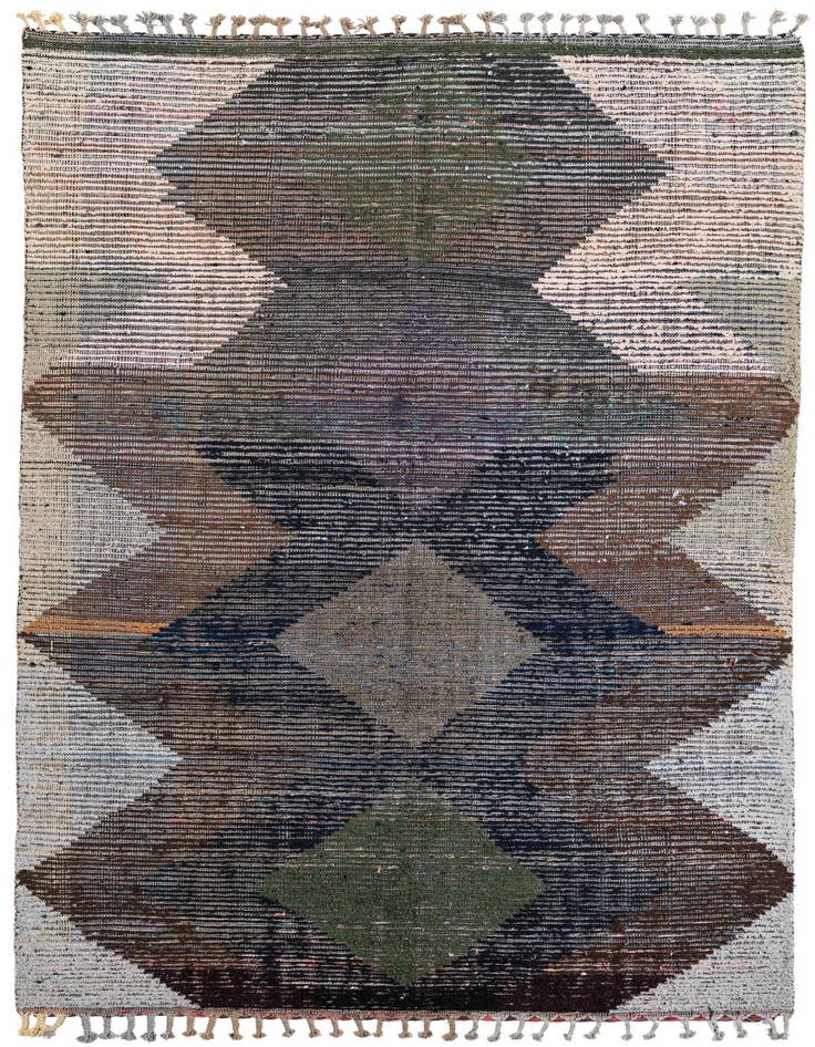 Detail image of 6' 4 x 10' 5 Hand Knotted Moroccan Wool Runner Rug