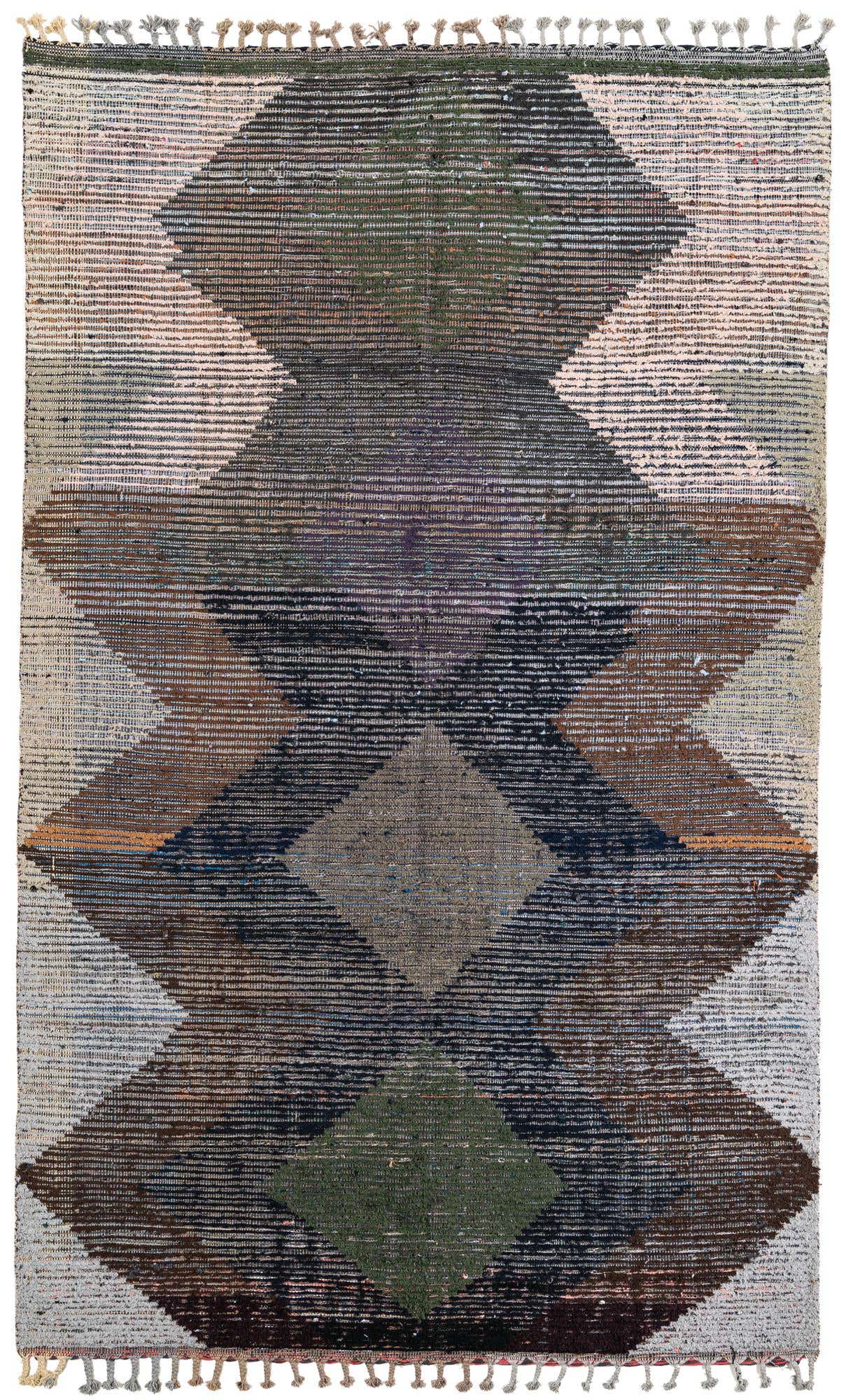 6' 4 x 10' 5 Hand Knotted Moroccan Wool Runner Rug