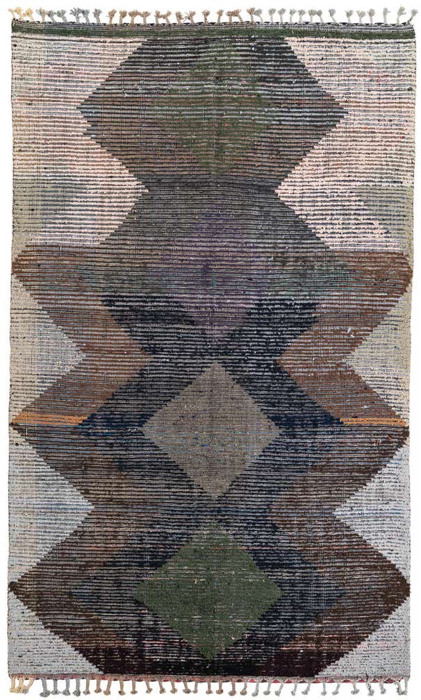 6' 4 x 10' 5 Hand Knotted Moroccan Wool Runner Rug