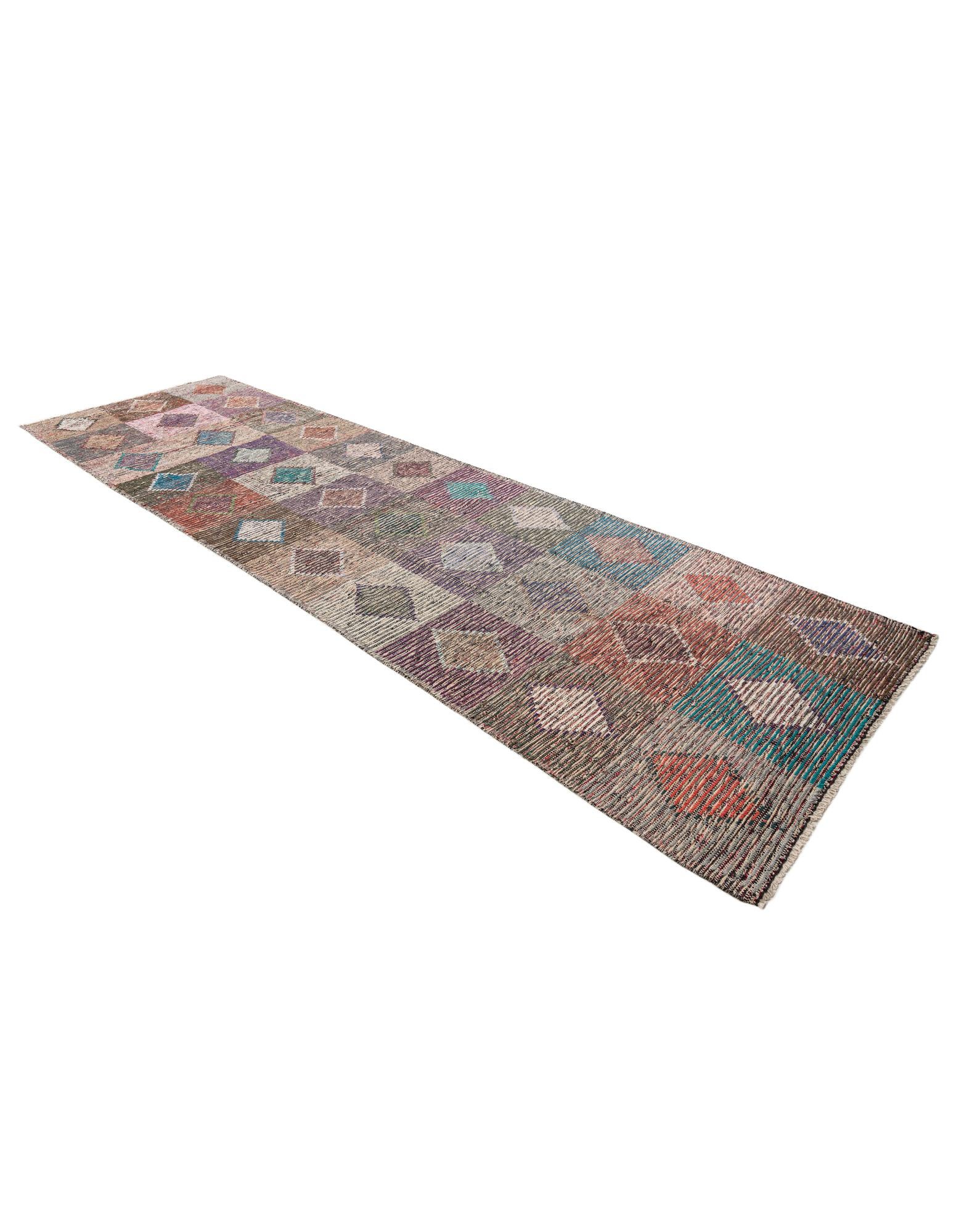 4' 5 x 15' Hand Knotted Moroccan Wool Runner Rug