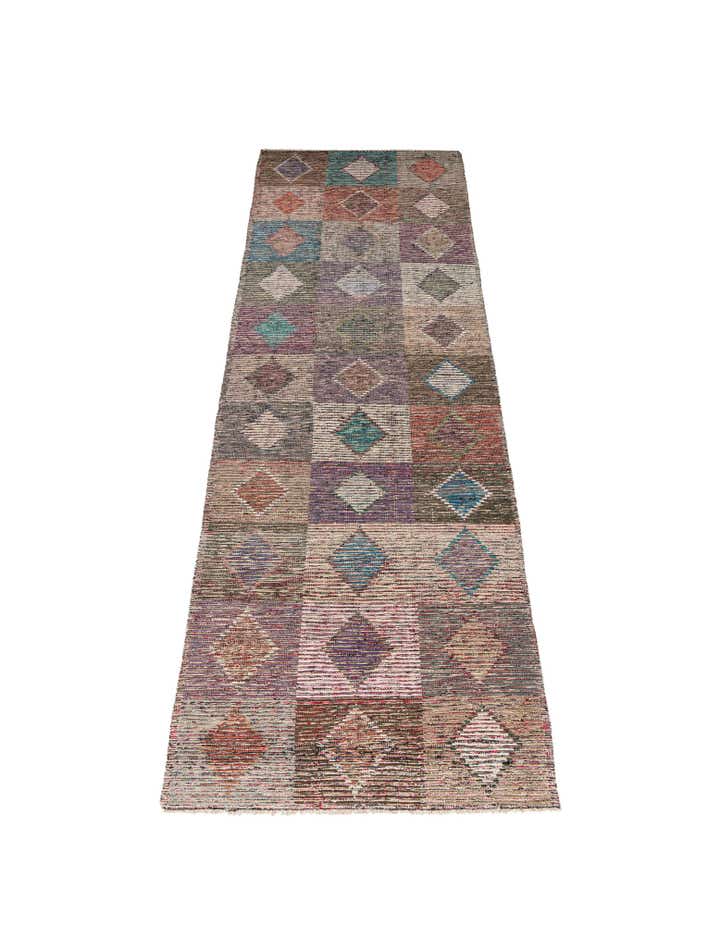 4' 5 x 15' Hand Knotted Moroccan Wool Runner Rug