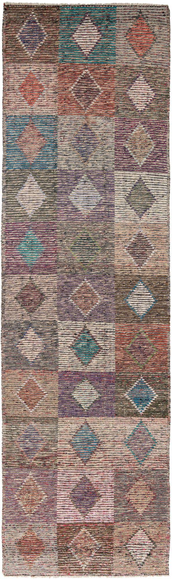 4' 5 x 15' Hand Knotted Moroccan Wool Runner Rug