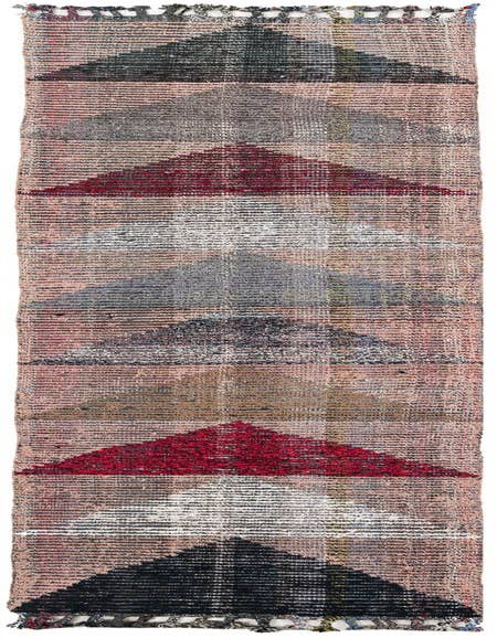 Detail image of 2' 8 x 11' 10 Hand Knotted Moroccan Wool Runner Rug