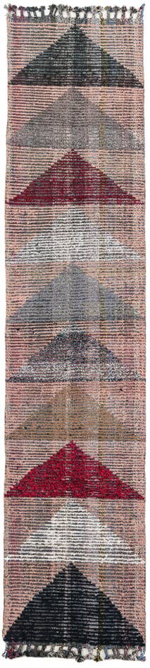 Detail image of 2' 8 x 11' 10 Hand Knotted Moroccan Wool Runner Rug