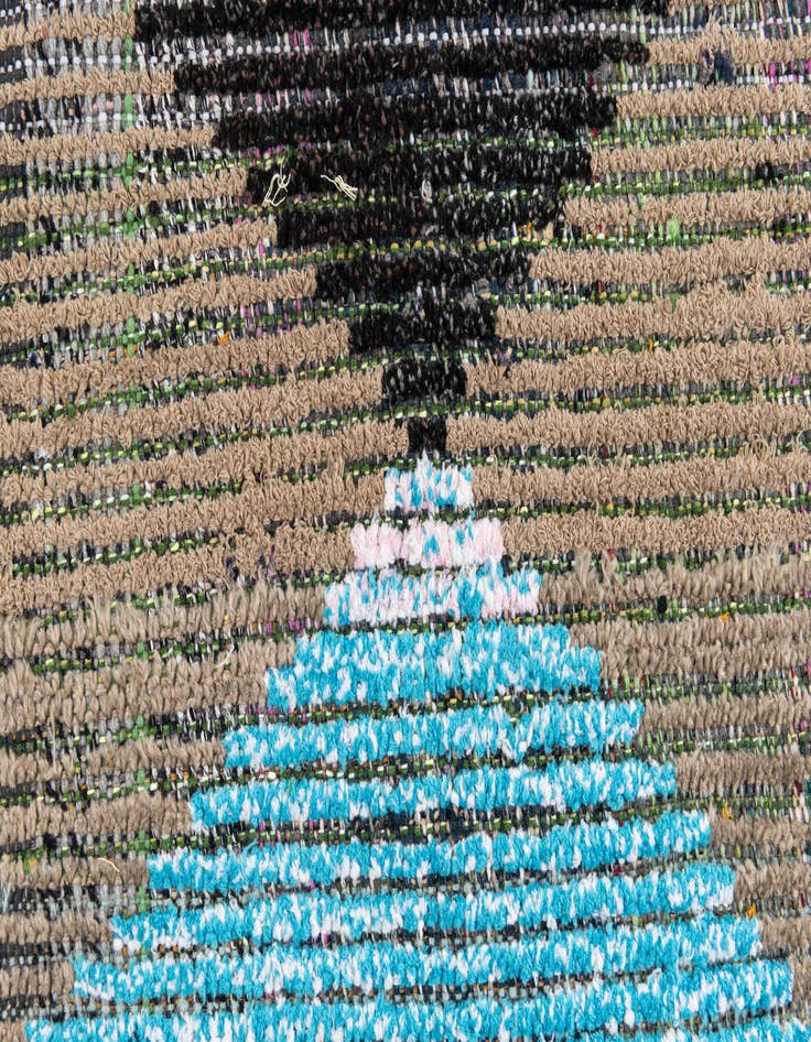 Detail image of 2' 6 x 12'  Hand Knotted Moroccan Wool Runner Rug