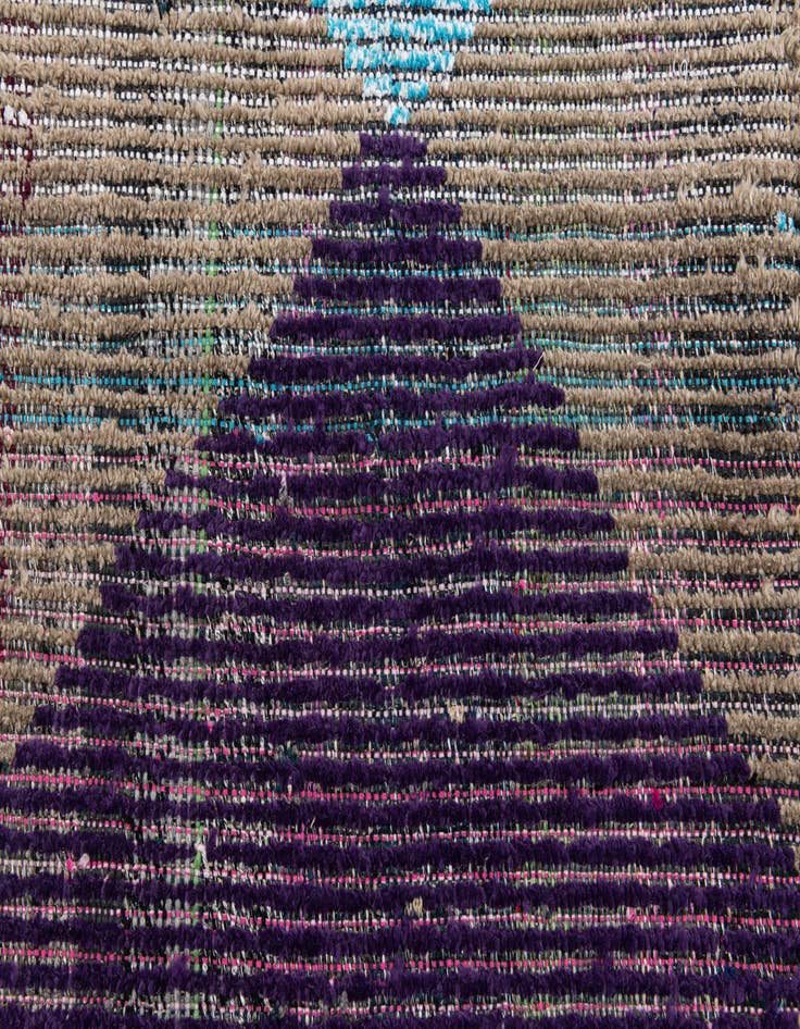 Detail image of 2' 6 x 12'  Hand Knotted Moroccan Wool Runner Rug