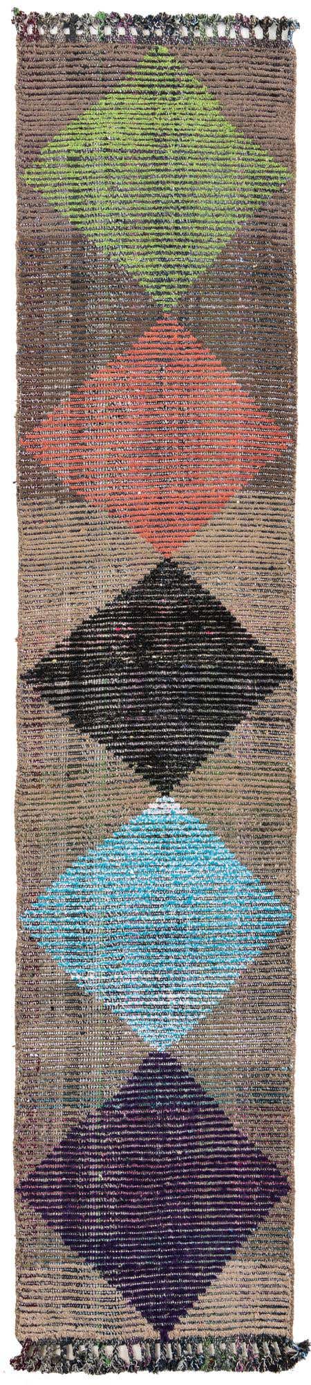 2' 6 x 12' Hand Knotted Moroccan Wool Runner Rug