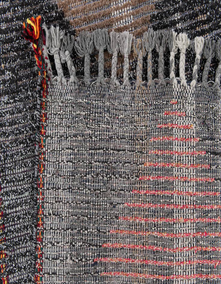 Detail image of 2' 6 x 12' 5  Hand Knotted Moroccan Wool Runner Rug