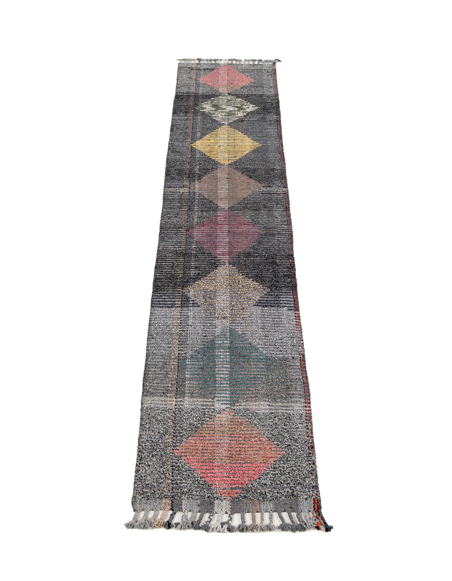 2' 6 x 12' 5 Hand Knotted Moroccan Wool Runner Rug