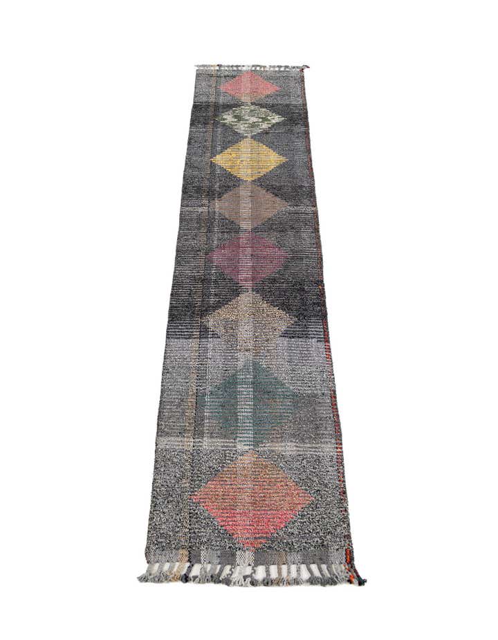 2' 6 x 12' 5 Hand Knotted Moroccan Wool Runner Rug