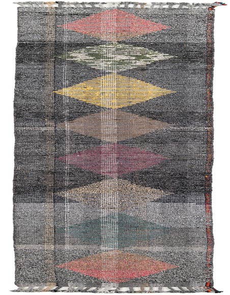 Detail image of 2' 6 x 12' 5 Hand Knotted Moroccan Wool Runner Rug