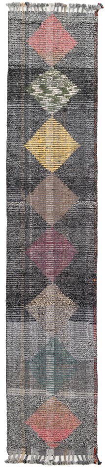 Detail image of 2' 6 x 12' 5 Hand Knotted Moroccan Wool Runner Rug