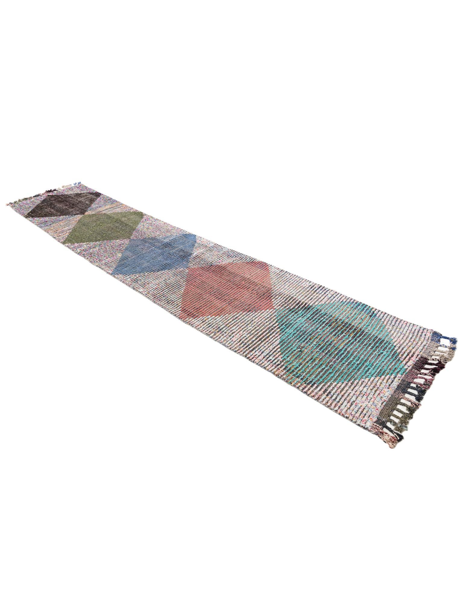 2' 6 x 12' 4 Hand Knotted Moroccan Wool Runner Rug