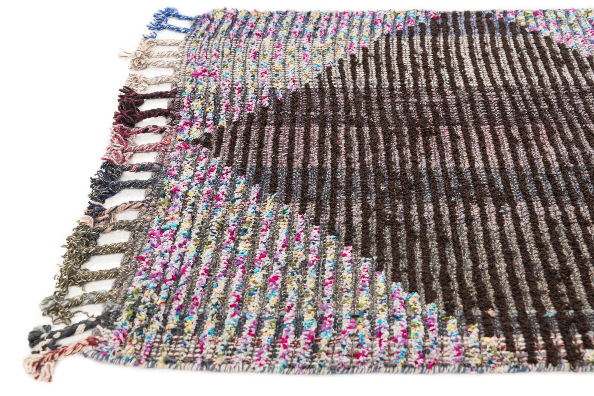2' 6 x 12' 4 Hand Knotted Moroccan Wool Runner Rug