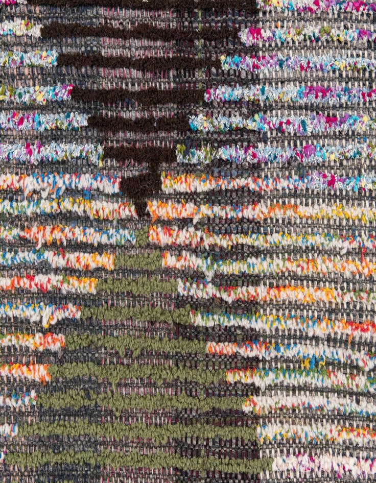 Detail image of 2' 6 x 12' 4  Hand Knotted Moroccan Wool Runner Rug