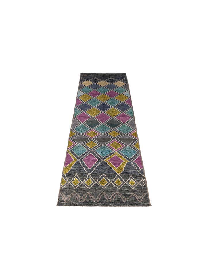 5' x 15' 2 Hand Knotted Moroccan Wool Runner Rug