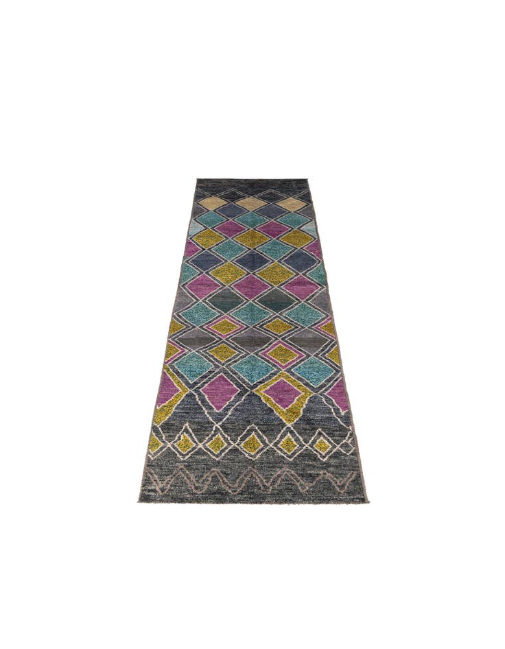 Detail image of 5' x 15' 2 Hand Knotted Moroccan Wool Runner Rug