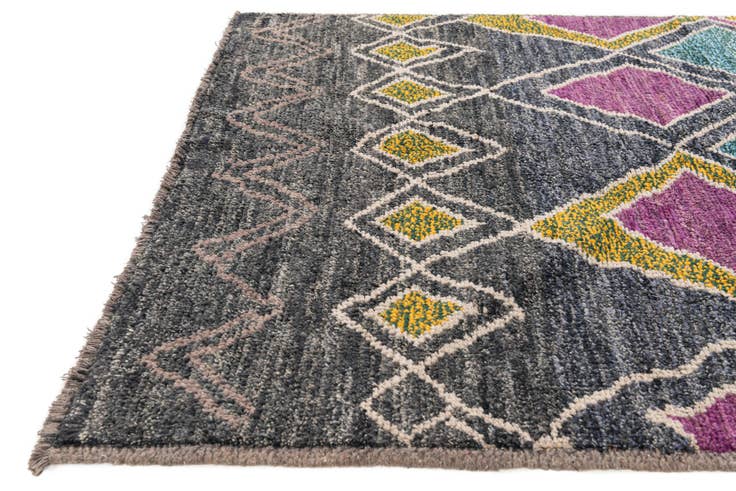 Detail image of 5' x 15' 2 Hand Knotted Moroccan Wool Runner Rug